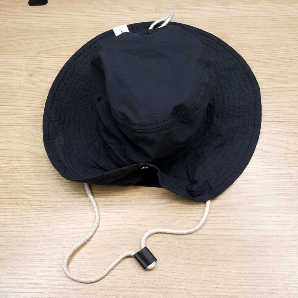 Jil Sander Black Drawstring Bucket Hat Organic Co… - image 2